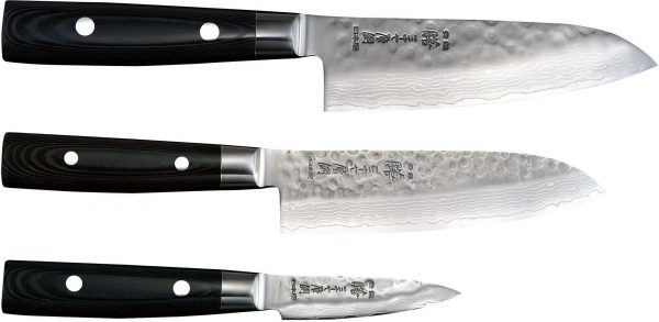 Yaxell Zen Knivset 3-delar, 2 santoku och 1 skalkniv
