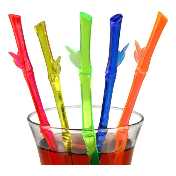 Flerfärgade Bambu Drinkpinnar - 24-pack