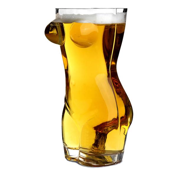 Gigantiskt Ölglas Kvinnokropp Gigantiskt Ölglas Kvinnokropp
