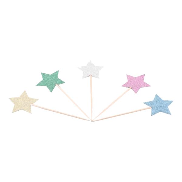 Partypicks Glitterstjärnor - 10-pack