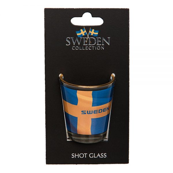 Souvenir Sweden Shotglas Flagga