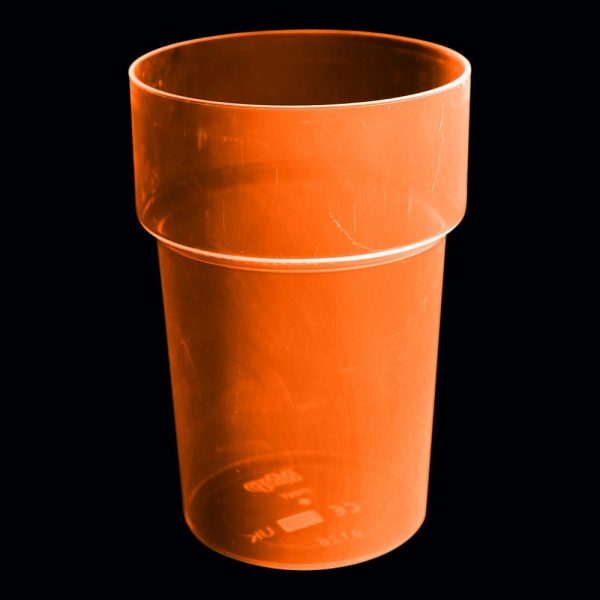 UV Neon Ölglas - Orange