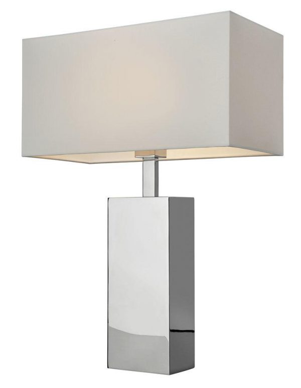 Bordslampa Block Silver/Vit