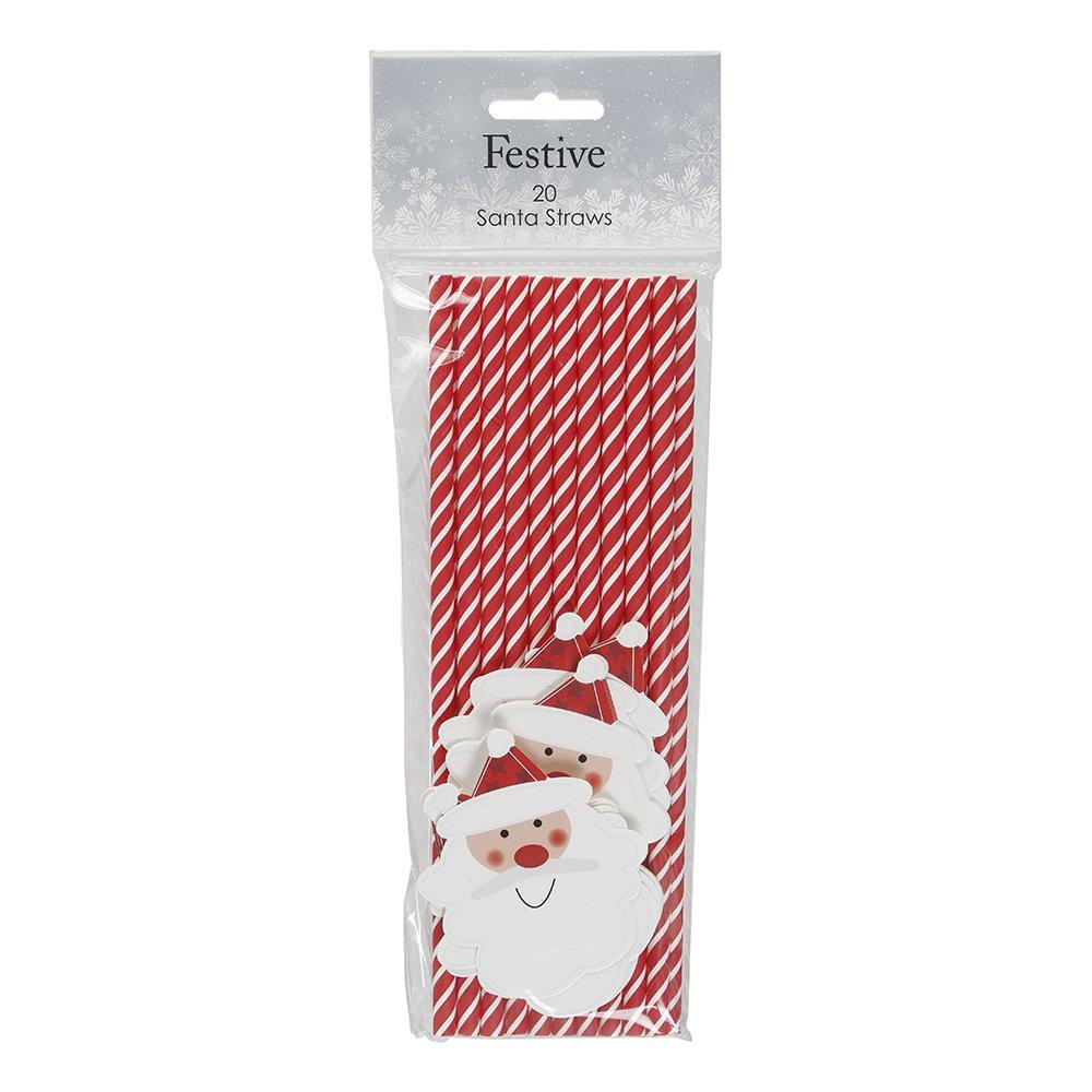 Papperssugrör Tomte - 20-pack Papperssugrör Tomte - 20-pack