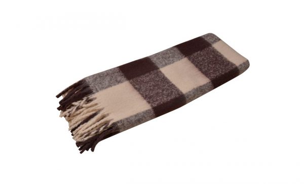 PLÄD Rutig Brun