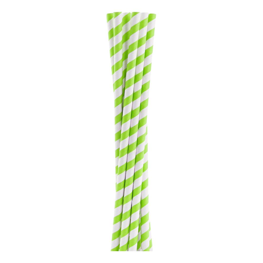Papperssugrör Shake Grön Randiga - 10-pack Papperssugrör Shake Grön Randiga - 10-pack