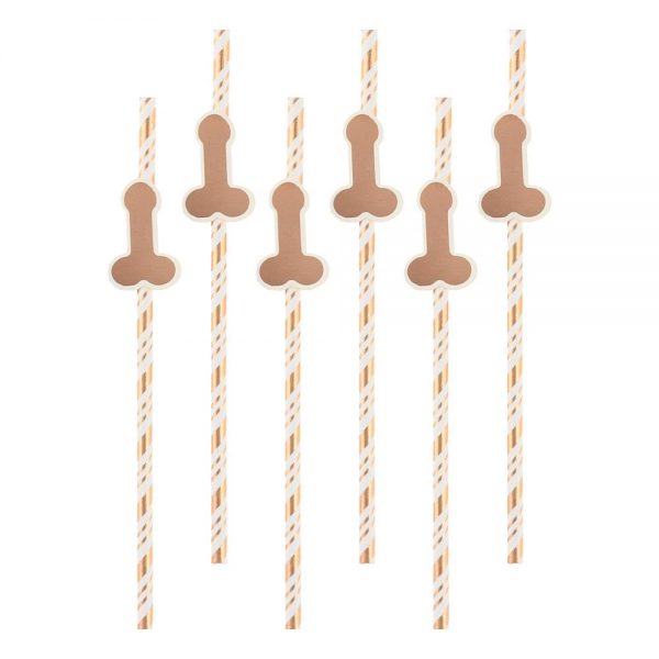 Papperssugrör med Snoppar - 6-pack