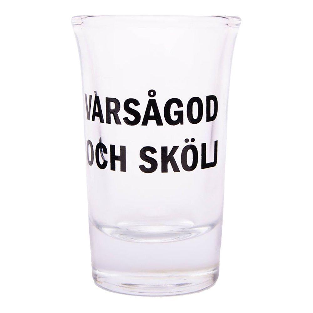 Snapsglas med Text - Varsågod och skölj Snapsglas med Text - Varsågod och skölj