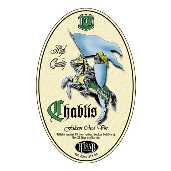 Vinetiketter Chablis - 25-pack