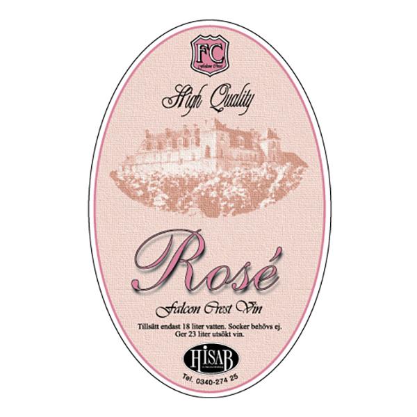 Vinetiketter Rosévin - 25-pack