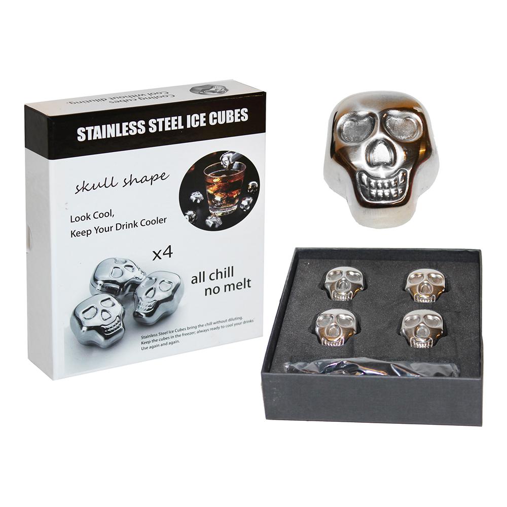 Isbitar I Metall Dödskallar - 4-pack Isbitar I Metall Dödskallar - 4-pack