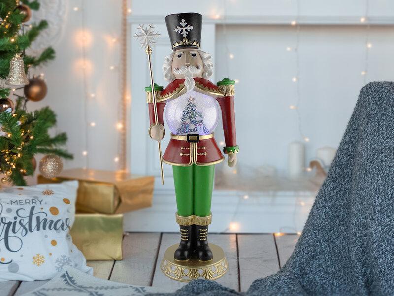 Lysande Juldekoration med Snö - Nötknäpparen Lysande Juldekoration med Snö - Nötknäpparen